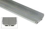 Single run of S601 fixture S601-CH6T* 6 Twin Mounting Channel May be installed at