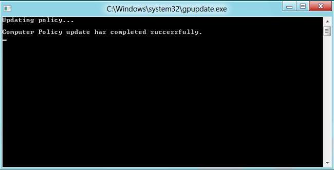 (Note the space before the backslash.) 10. The Windows system command box will open.