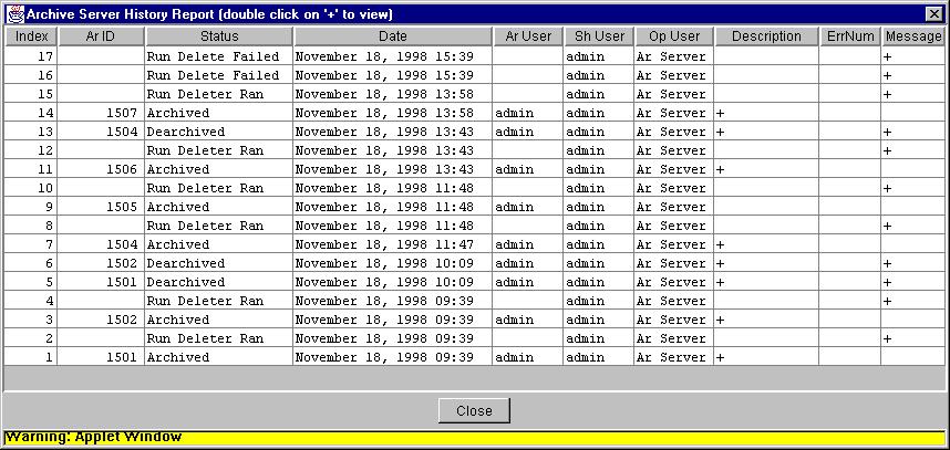 Maintenance of Client/Server Systems 7 Taking a Closer Look at the Archive/Dearchive Process You access the tasks under these groups from the main web page for Admin Client.