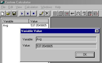 Using the Custom Calculator 3 Preparing to Use the Custom Calculator Script Editor Figure 17 Variables list Errors