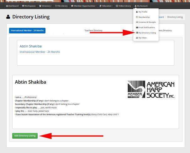 Step 7 Membership Directory preferences were not transferred from AHS s previous database system, so it is very important that all members update their listings.