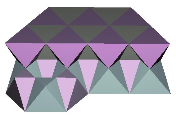 Tsuiki Figure 9 : The cross-sections of the 16-cells in hypercubes with x + y + z = 1. Please compare this figure with the right figure of Figure 2.