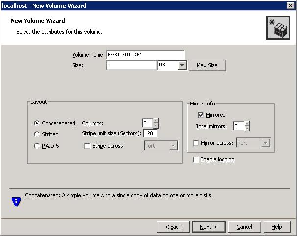 Deploying SFW with Microsoft failover clustering and Exchange in a campus cluster Creating disk groups and volumes 347 7 Select auto or manual disk selection and enable or disable track alignment.
