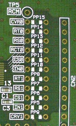 And please note that the PCB pattern at PP9 needs to be connected, when the noise reduction capacitors are necessary at PP5-8, and also the PCB pattern at PP15 needs to be connected, when the noise