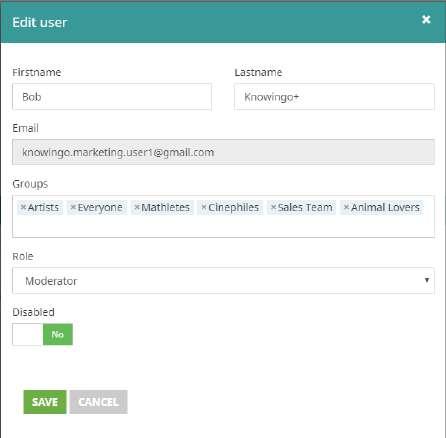 Sending Invitations Whether Users are added to the Knowingo + platform via the Create User or Import User method, managers are able to send invitations via email to users at the same time as they are