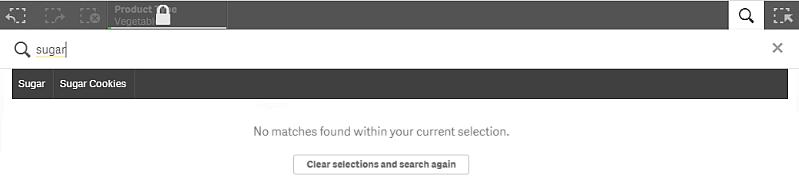 4 Using smart search If you search within a selection, and your search terms are excluded because of the selections (dark gray), there will be no results.
