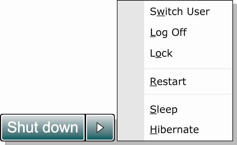 Getting Started The Shut Down Computer menu will present the options to Sleep (S3/S4), Shut Down (S5), or Restart your computer.