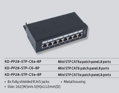 TFCB-PP28-STP-C5e-8P TFCB-PP28-STP-C6-8P Mini STP CAT5e patch