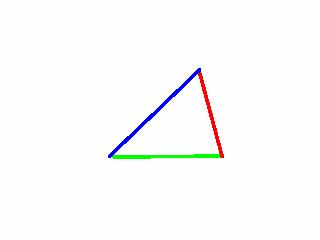 (a) Input Image 1 (b) Input Image 2 (c) 3D Lines Figure 7: An example with no locally consistent solutions. The inputs (a b) consist of a single triangle like in Figure 4.
