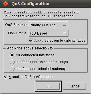 Figure 6: QoS Configuration Settings for Scenario 2.