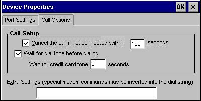 NCD Dial-Up Connections spurious XOFF characters that can cause the connection to freeze. If you choose None, there is no flow control handshaking. Provide information for Call Options as follows.