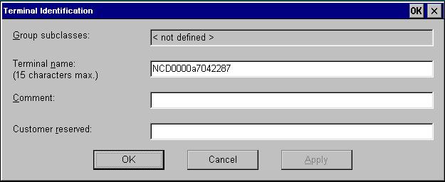 Extension Properties Terminal Identification Properties You can identify a terminal by name. This is especially useful if you have NCD ThinPATH Manager, which manages multiple terminals.