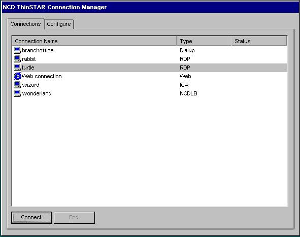 Managing Terminal Connections The following sections contain reference information for managing a terminal s connections, including Microsoft Terminal Server (RDP) connections and Citrix ICA