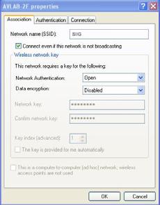 Select the type of Network Authentication and Data