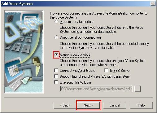 3. Select Network Connection and