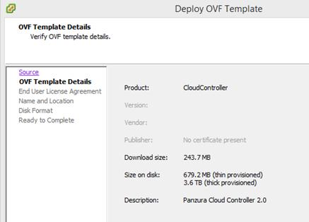 Browse to the location of the OVF Template and Click Next. 3.