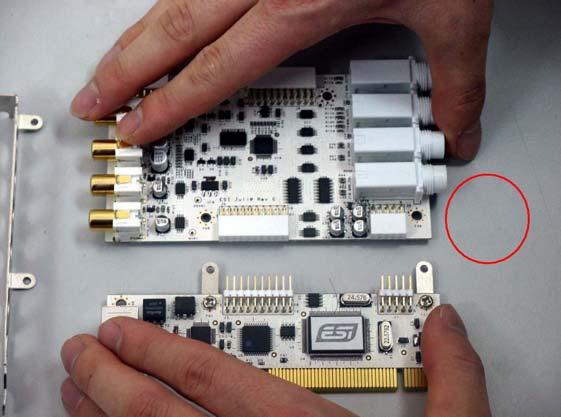 carefully separate the PCI card like shown