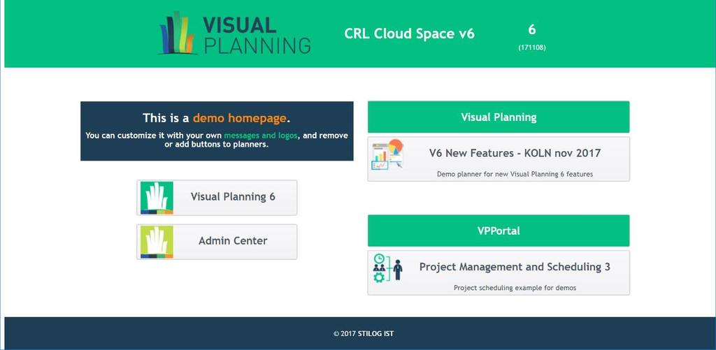 2.5.2. Updated homepage The home page of the Visual Planning index has been redesigned.