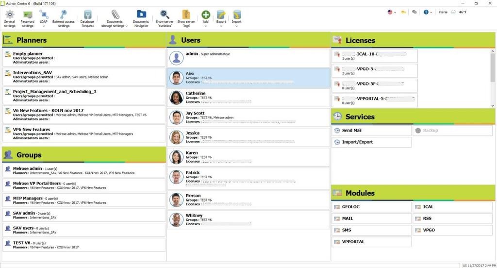 Chapter 1. ADMIN CENTER 1.1. Admin Center Dashboard The Admin Center user interface has been entirely redesigned, giving immediate access to all menus.
