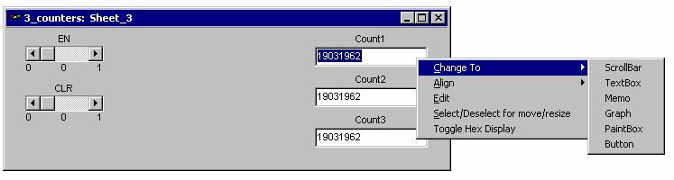 Debugging in VIVA TM Data can be viewed with the help of widgets, which are basically input and output horns placed in a worksheet.
