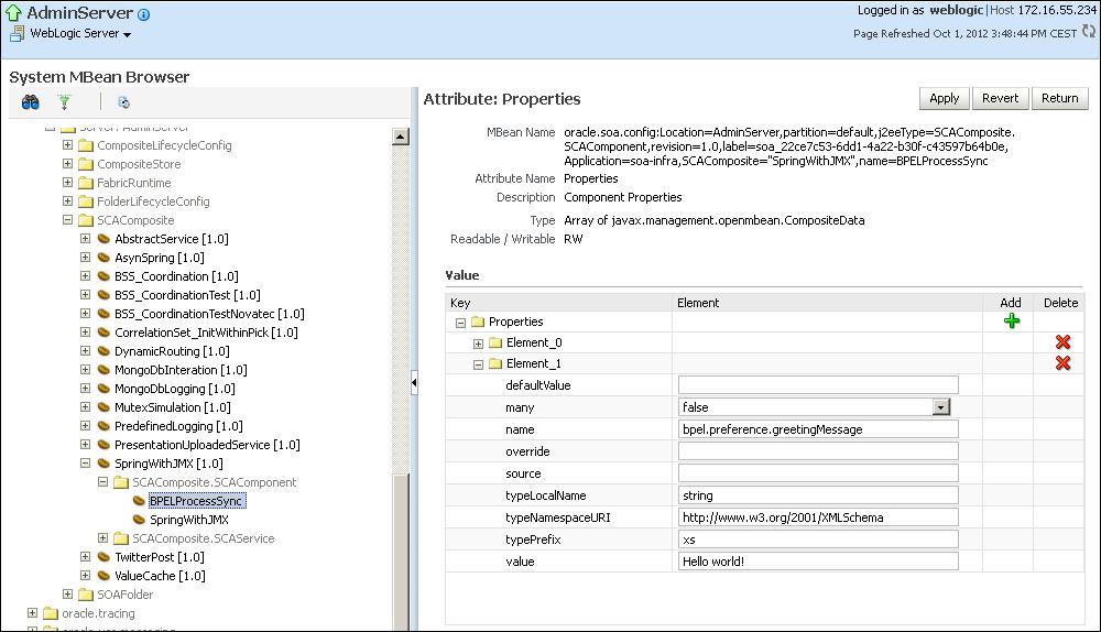 Case 1 Configuration: Within SOA Suite Values can be changed through System MBean Browser in EM oracle.soa.