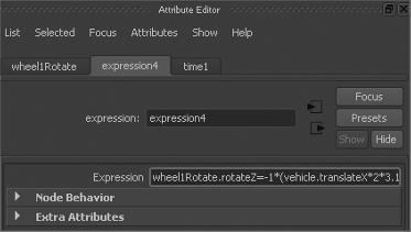 38 Chapter 1 Working in Autodesk Maya If you look in the Channel Box for either of the front_wheel groups, you ll see that the Rotate X channel is colored orange, indicating that it has been