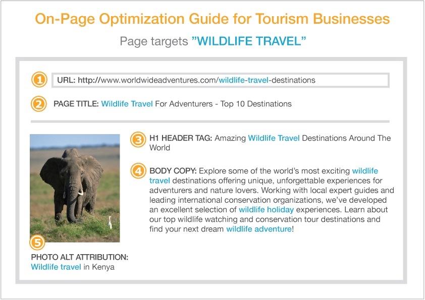 Handbook TA-C503 SEO for the Travel Industry: How to Optimize Your Website for Search 18 On-Page Optimization URL Structure: Is your page URL user-friendly, short and concise?