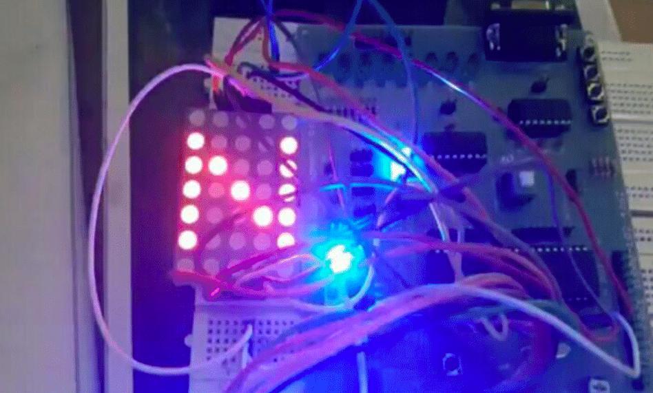 III.CONCLUSION In the paper, it is evident that both software simulation and hardware simulation of the project of displaying characters on a LED dot matrix using ATMEGA32 microcontroller has been