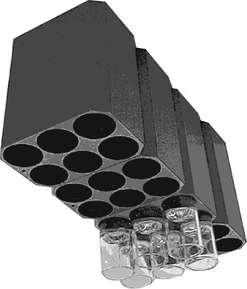 Figure 4-19 Mini-Racks Each block contains 6 18 mm diameter tubes.