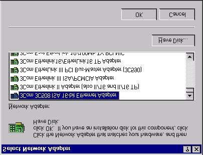 A Figure A-10 Select Network Adapter Dialog Box 8.