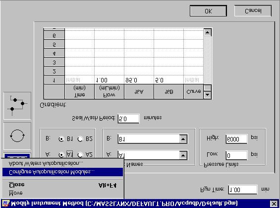 A Instrument List Figure A-26 Inlet Editor, View Menu 3. Click (Configure Autopurification Modules).