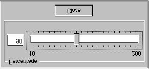 Figure 3-53 Scale Rack Dialog Box 2. Move the slider or enter a new value to change the size of the rack as displayed in the Rack Generator window. 3. Click Close.