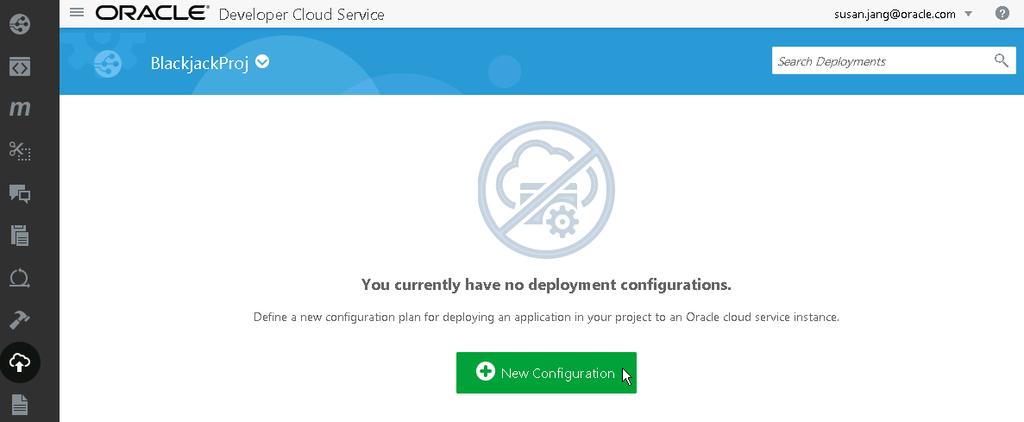 IX) Deploying a Project to OACCS from DevCS Deploy BlackJackProj to Application Container Cloud Service