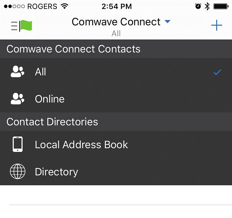 Comwave Connect File Edit Help Start Download the Comwave Connect App from Apple itunes Store or Google Play. cb999-01-u55@hpbx.comwave.