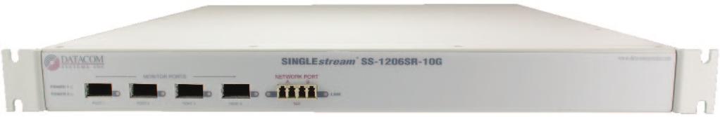 You Can t Monitor What You Can t See SINGLEstream 0 Gigabit Link Aggregation Tap with 4 - XFP Monitoring Ports SS-06-0G Models Multiple Tool Access and Full-Duplex Visibility at 0G for Single