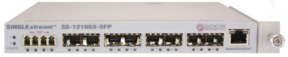 You Can t Monitor What You Can t See SINGLEstream Link Aggregation Tap (SX) with 8 - SFP Monitoring Ports SS-0SX-SFP Full-Duplex Visibility for Single Interface Monitoring Solutions Full Duplex