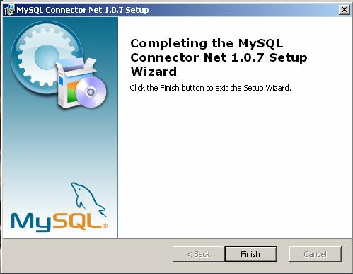 Figure 35: Completing the Setup f. Select Finish to complete the installation 7.0 Setup Wizard for MySQL Connector/OCBD 3.