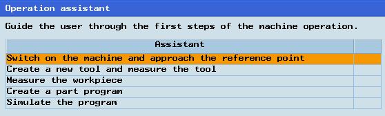 A.12 Operation wizard The operation wizard provides step-by-step guides on basic commissioning and operation procedures. Operating sequence 1. Press this key on the PPU to call the operation wizard.