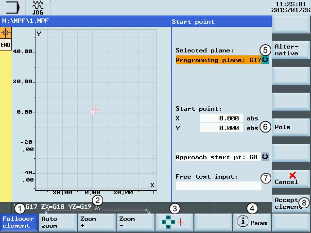 A.16 Free contour programming Functionality Free contour programming enables you to create simple and complex contours.