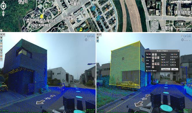 Supporting 3D point cloud data and image-based service Supporting