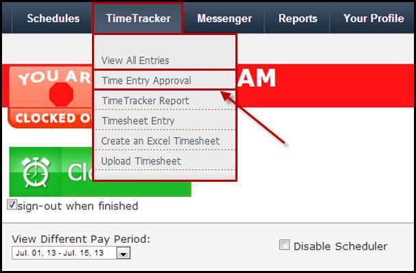 TimeTracker - Time Entry Approval Introduction This page allows you to