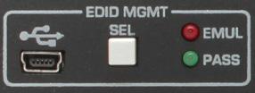 d EDID Management A main feature of the Splitters is EDID management. HDMI on HDBaseT Splitter Two modes of operation are supported, Pass-Through or Emulate.