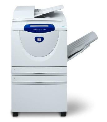CopyCentre C55 shown with Duplex Automatic Document Feeder, High-Capacity Feeder and Office Finisher options.