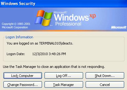 changing the Windows password.