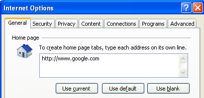 Internet Explorer 8 Basics Page 10 - If you wish to start the program with a blank page, click on Use Blank.
