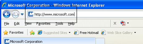 Internet Explorer 8 Basics Page 11 Displaying a specific web page Open the Internet Explorer program.