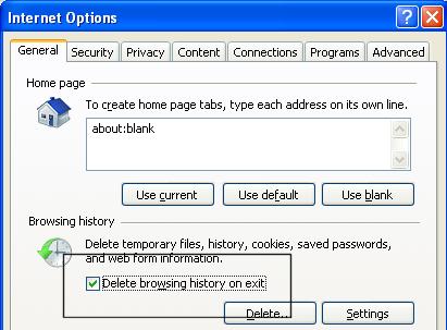 Internet Explorer 8 Basics Page 21 Deleting the browsing history Click on the Tools drop down menu and select the Internet Options command.
