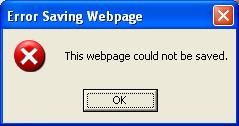 If you are able to save a web site page, the Save As dialog box will be displayed.