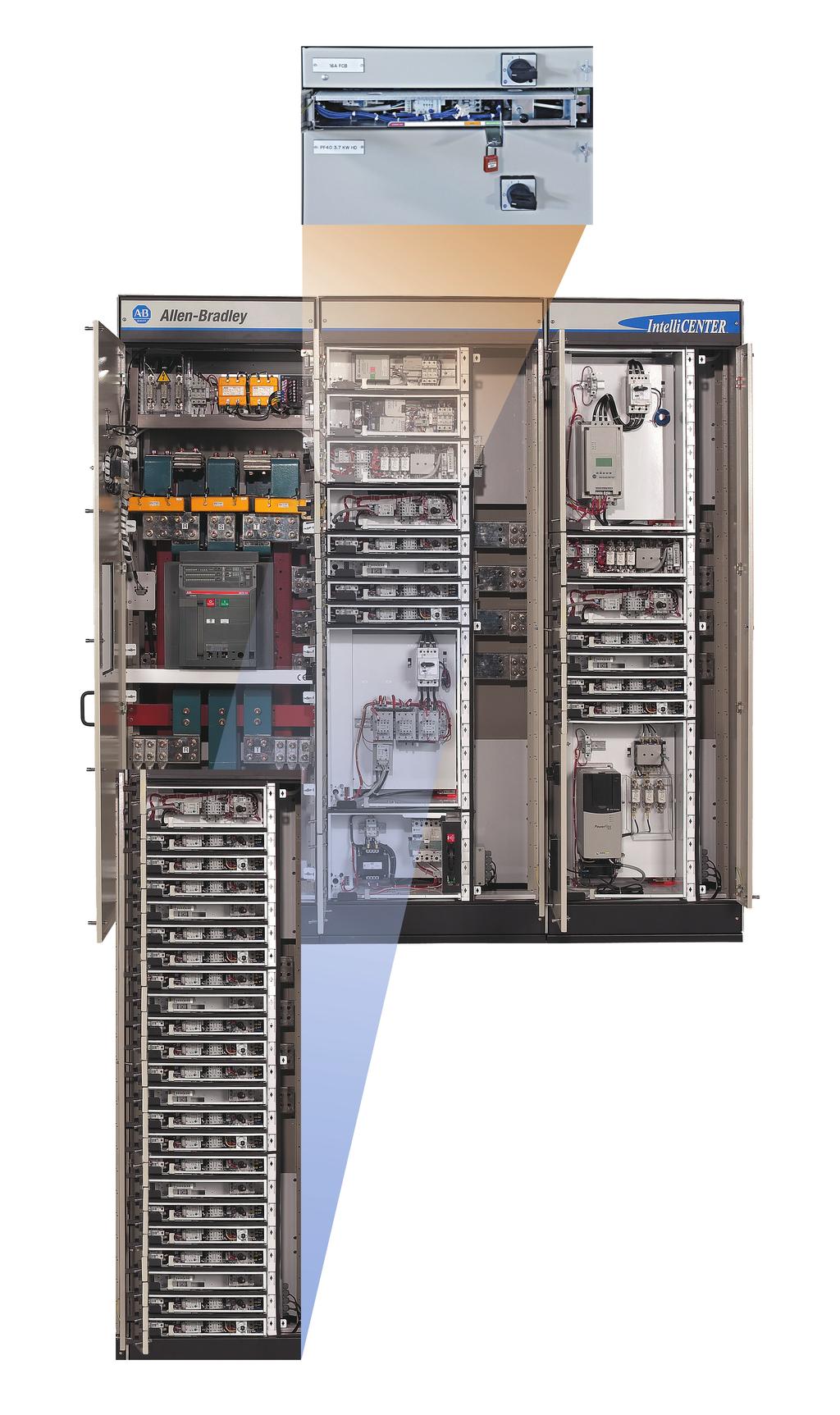 Unit Features Disconnected position completely disconnects power and control connections Unit can be padlocked in all positions Standard Unit IntelliCENTER technology improves the intelligence of