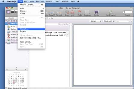 rge file on the Mac desktop. Step 2 Start the Entourage program.